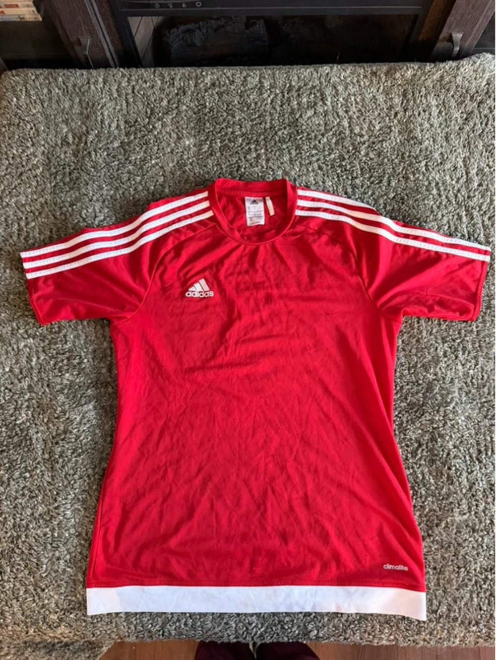 Adidas Men's Red Climalite Performance T-Shirt Medium